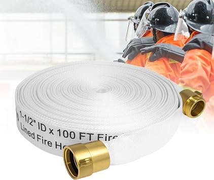 2026 Upgrade NST/NH Fire Hose, 1-1/2ID x 100 FT Extra-long TPU Fire Hose