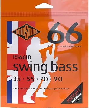 Rotosound RS66LB Swing Bass 66 Stainless Steel Bass Guitar Strings 35 55 70 90