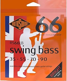 Rotosound RS66LB Swing Bass 66 Stainless Steel Bass Guitar Strings (35 55 70 90)