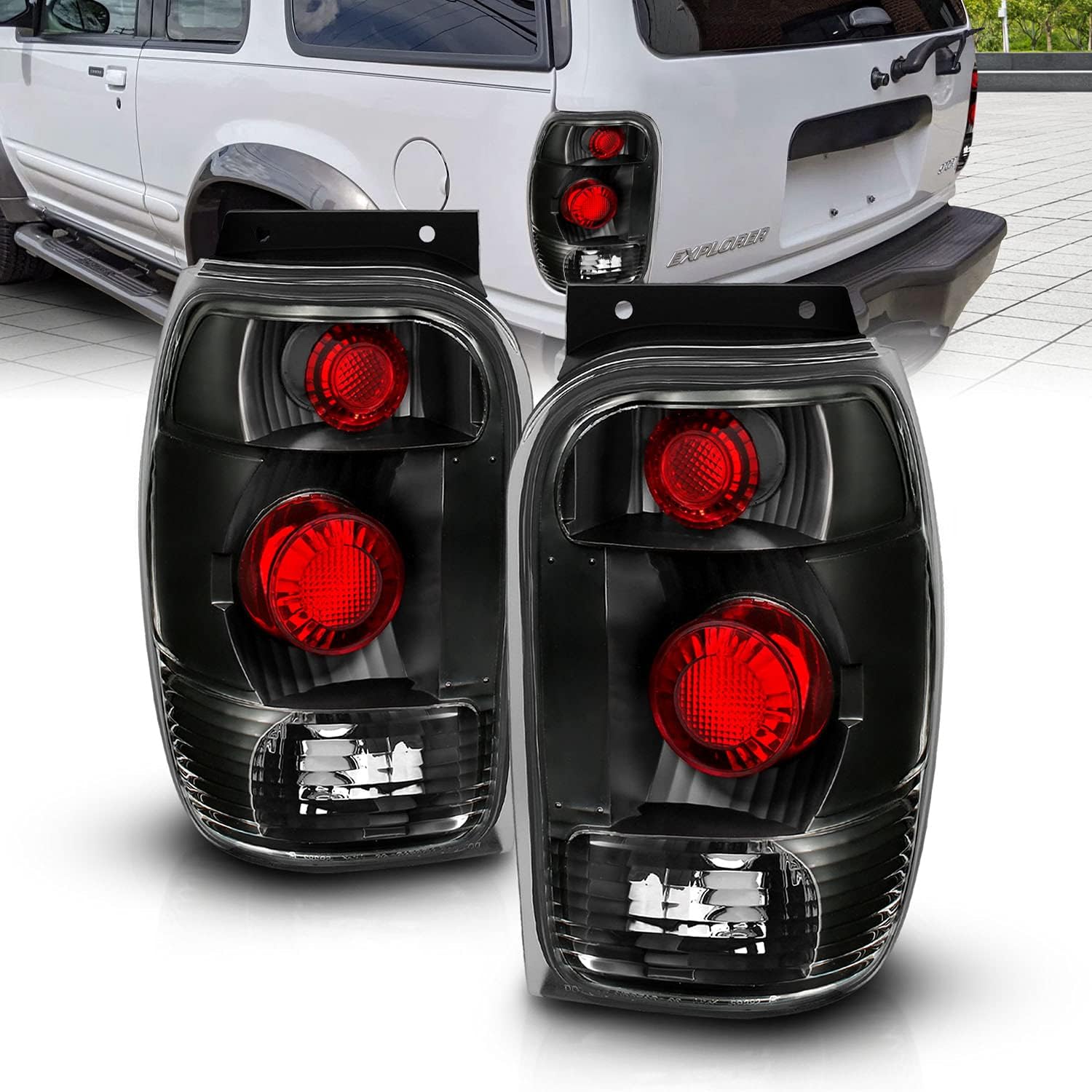 EPIC LIGHTING Rear Brake Tail Lights Lens and Housing