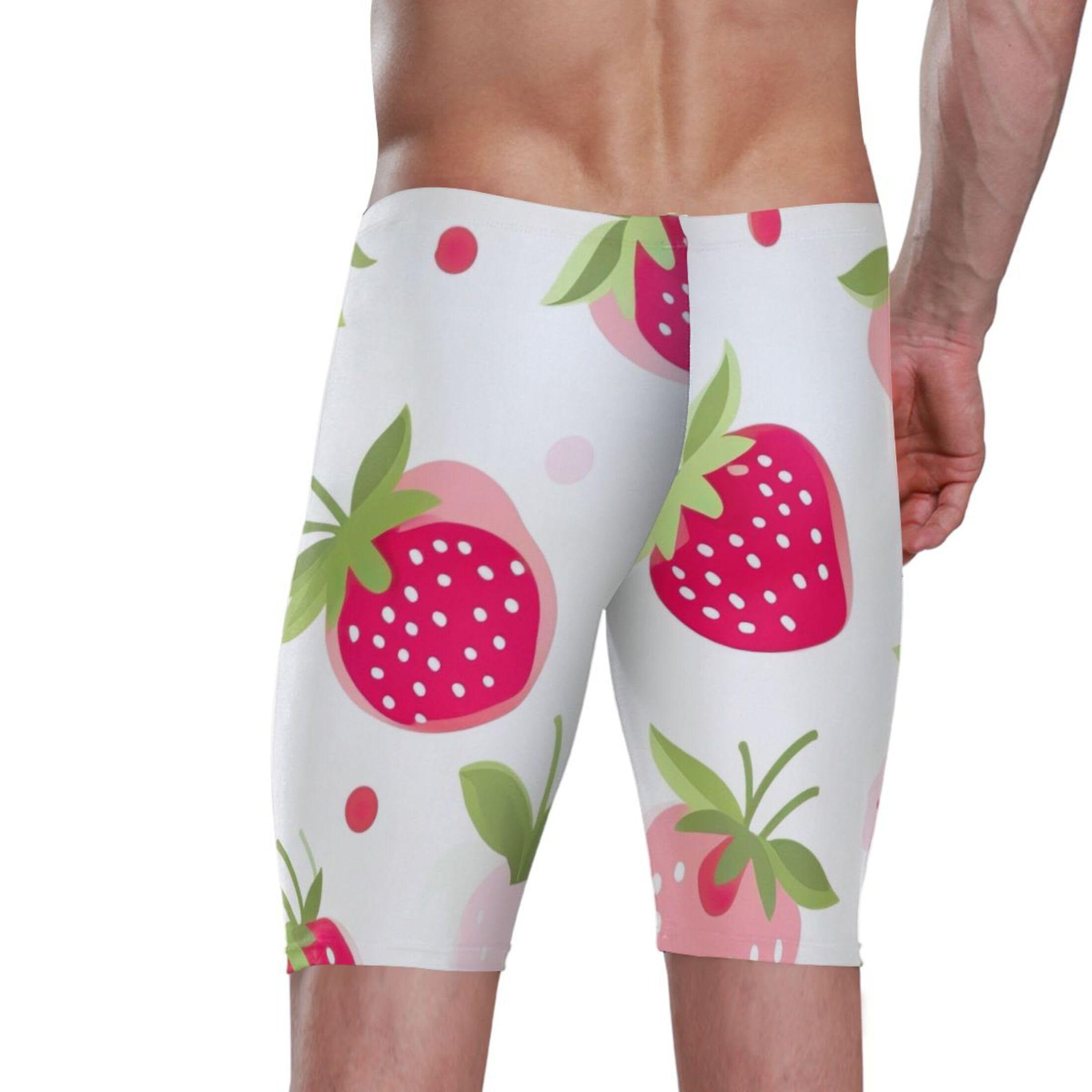 UMIRIKO Strawberry Fruit Men's Swimsuit Swim Jammers L B0401847