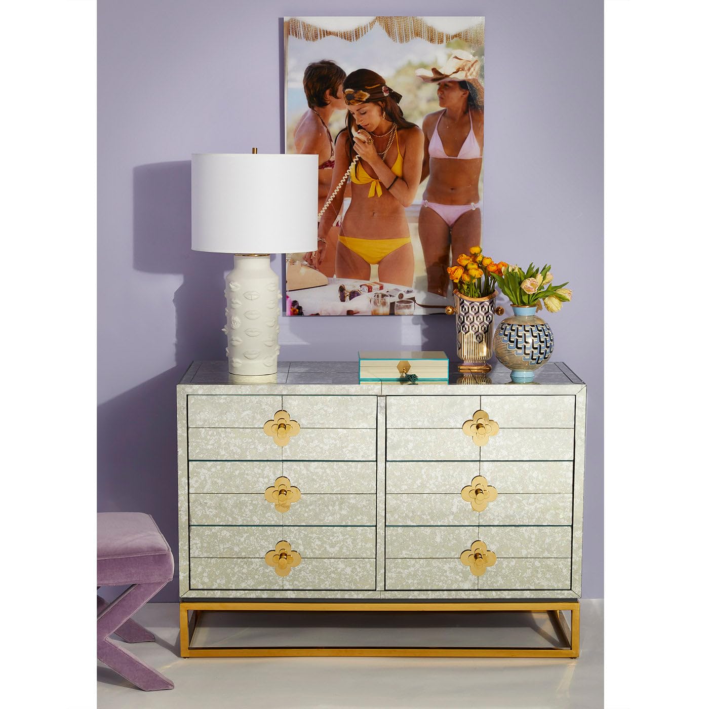 Amazon｜Jonathan Adler ホワイト&ターコイズラッカージュエリー