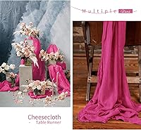 Vista 325 de Showgeous 10 Pack Baby Pink Cheesecloth Table Runner 10FT Long Semi-Sheer Gauze Table Runner Boho or Rustic Wedding Decor for Wedding Decor Arch