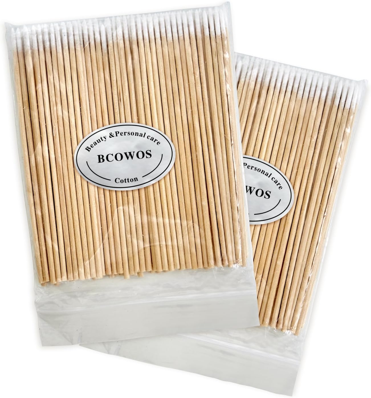4" Pointed Cotton Swabs, Precision Tips, 200Count | Multi-Purpose Precision Cotton Swabs with Wooden Sticks for Nails, Makeup, Microblading, Detailed Cleaning & Craft Making