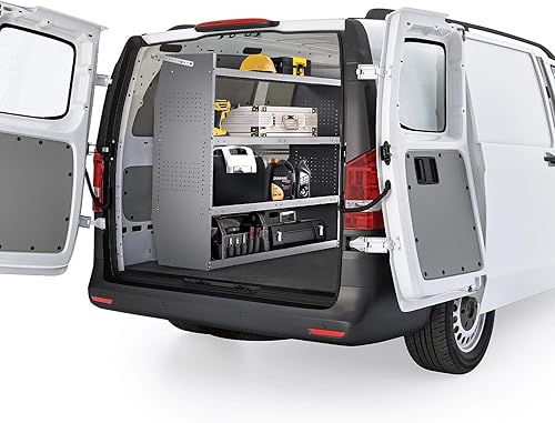 Miniatura 8 de AA Products SH-4304(3) Sistema de almacenamiento de estantería de acero para furgonetas NV200, Transit Connect 2014+, Promaster City y Chevy City