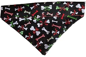 Christmas Dog Bones Over the Collar Dog Bandana