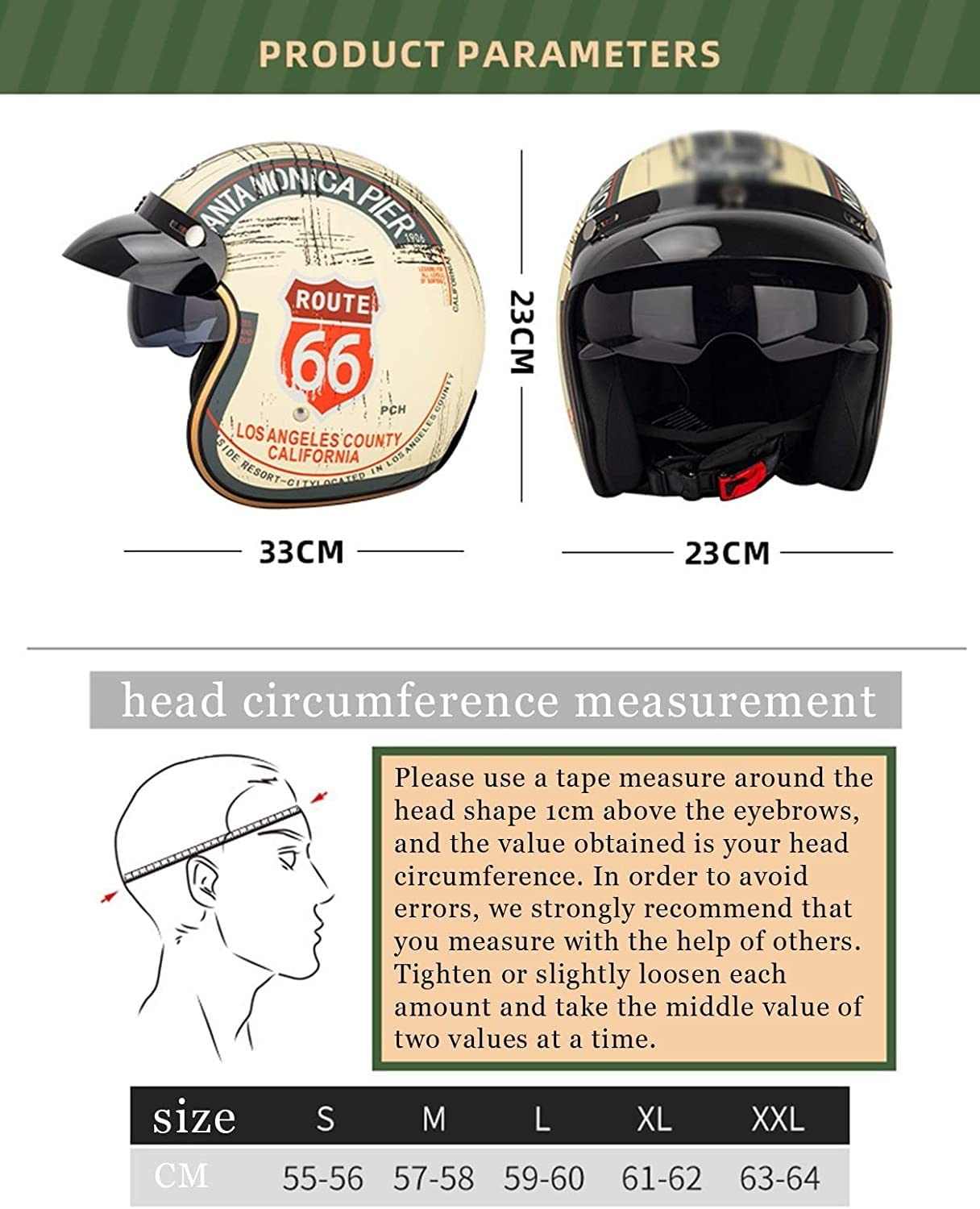 Ulisem Casque De Moto Style Rétro Vintage Pour Vespa, Coupe-Vent Avec Visière UV Et Lunettes, Convient Pour Un Tour De Tête De 54 à 60 Cm