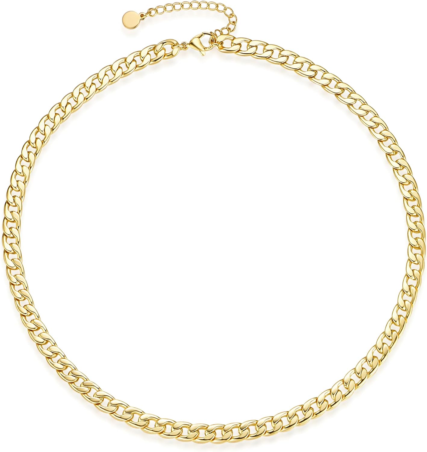 Natural Freshwater Baroque Pearl Necklace 14K Gold Plated Dainty Choker Necklace for Women Girls Snake Chain/Cuban Link/Paperclip/Ball Beaded Chain/Tennis Chain Fashion Jewelry for Gift