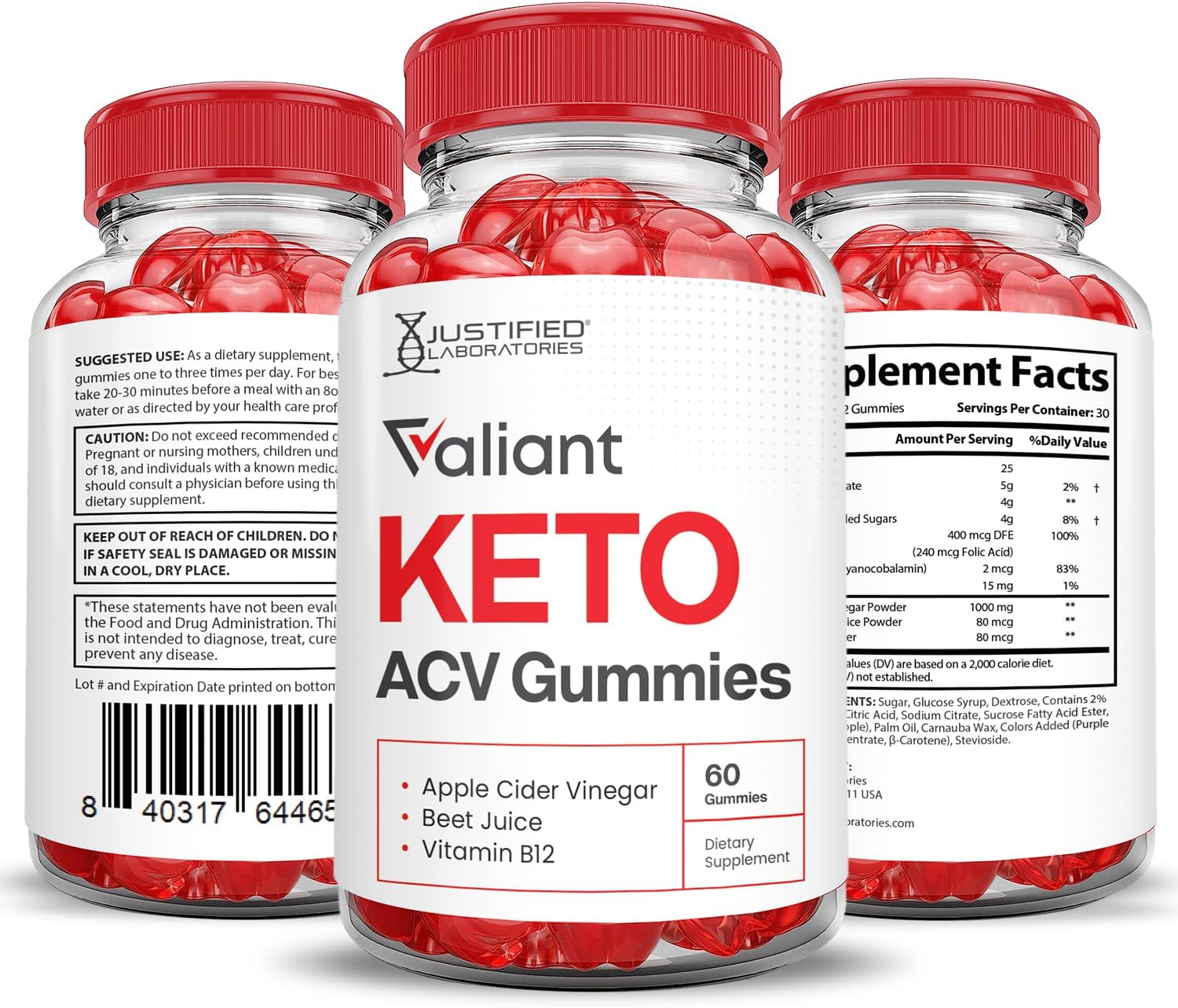 (5 Pack) Valiant Keto ACV Gummies Advanced Formula 1000MG Valant Keto Gummies Apple Cider Vinegar Formulated with Pomegranate Beet Juice Powder B12 Vegan Non GMO 300 Gummys