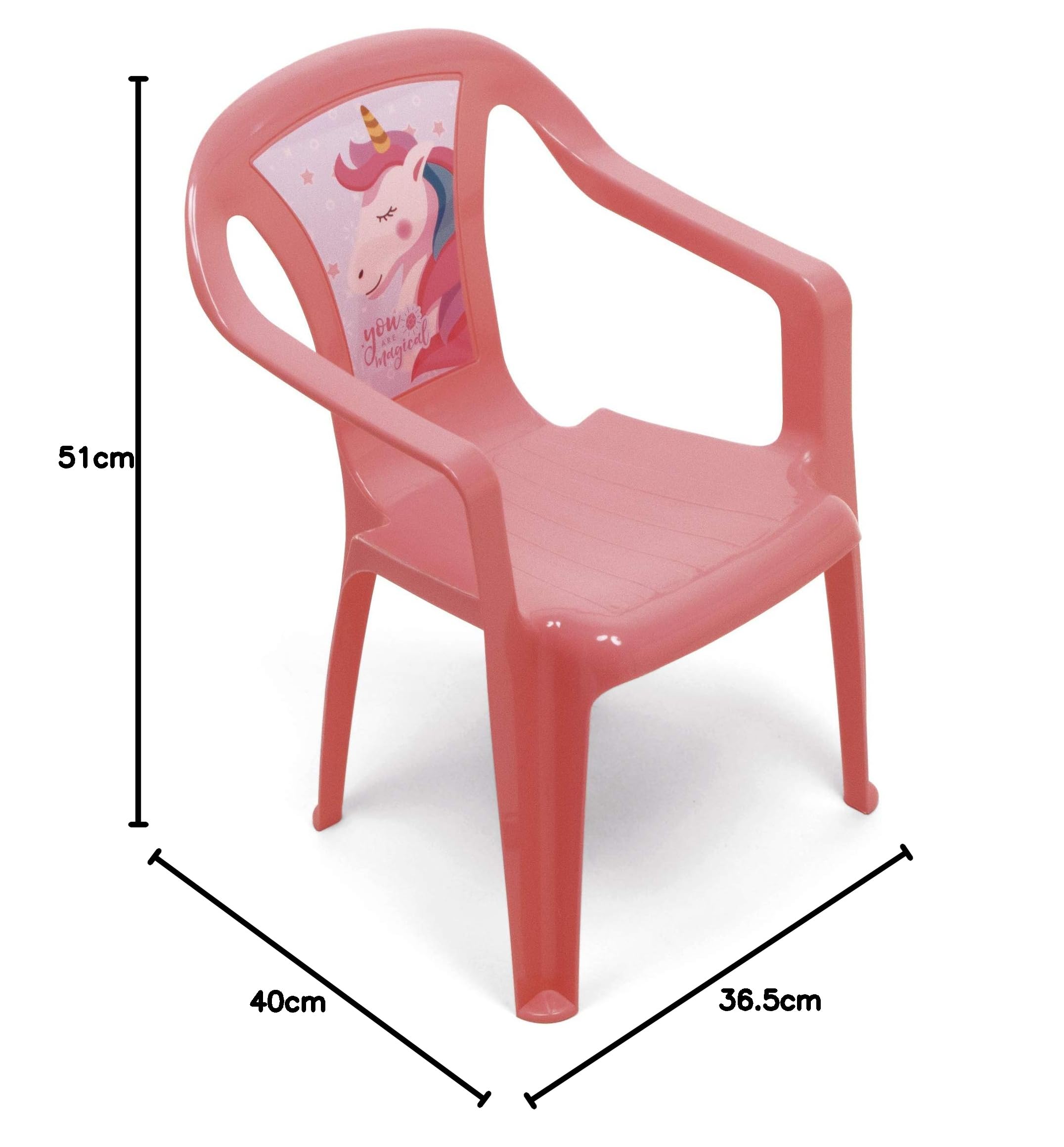 ARDITEX ZK50683 Sedia in plastica 36,5 x 40 x 51 cm di ZASKA Unicorno