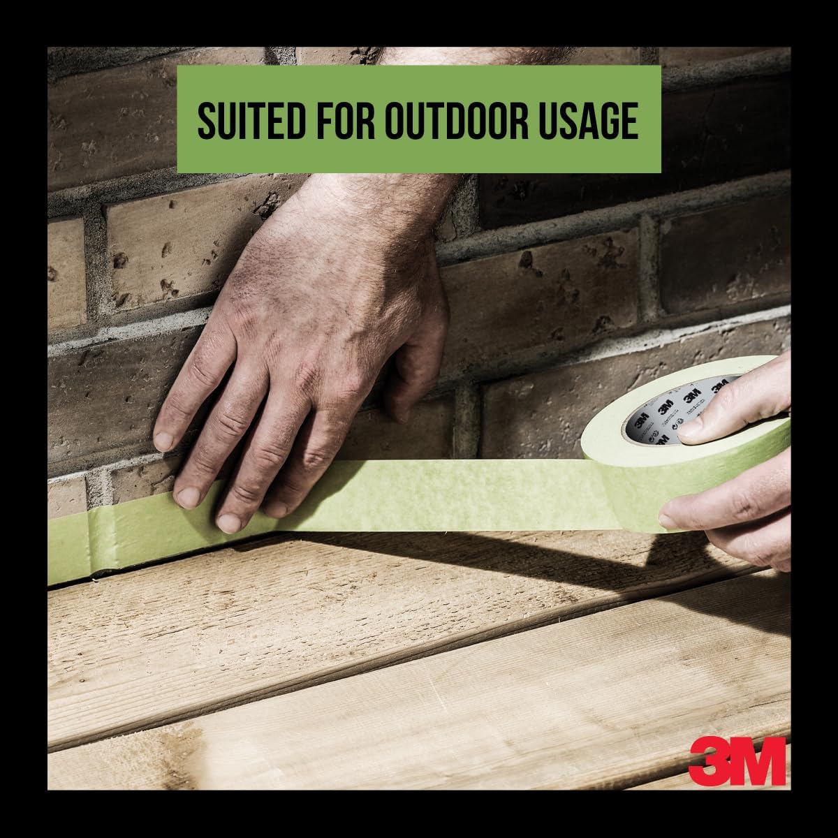 3M Nastro da Mascheratura Professionale 2060 per Superfici Ruvide, Verde - 1 Rotolo, 48 mm x 50 m - Adesivo per Pittura e Decorazioni, Interni ed Esterni