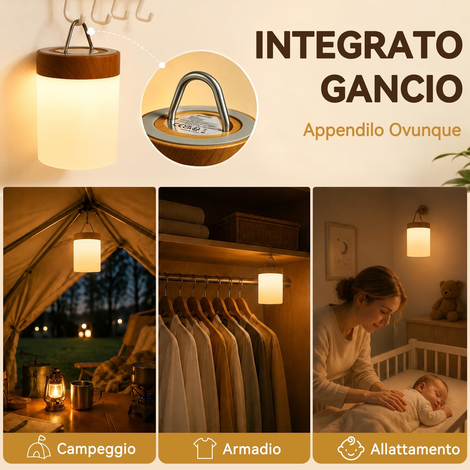 Auxmir Lampada da Comodino LED Touch — immagine 11 di 16