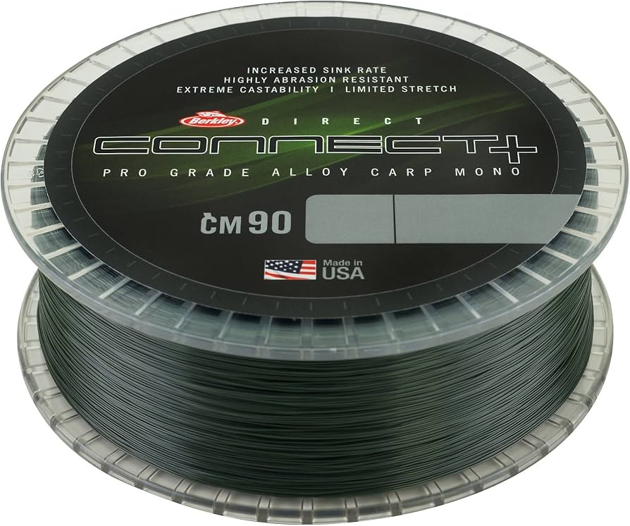 Berkley Connect cm90 Spool of 1200 m Green Monofilament Fishing Line Fast Sinking Very Durable and No Memory, Catfish, Carp and Barbot Sports & Outdoors