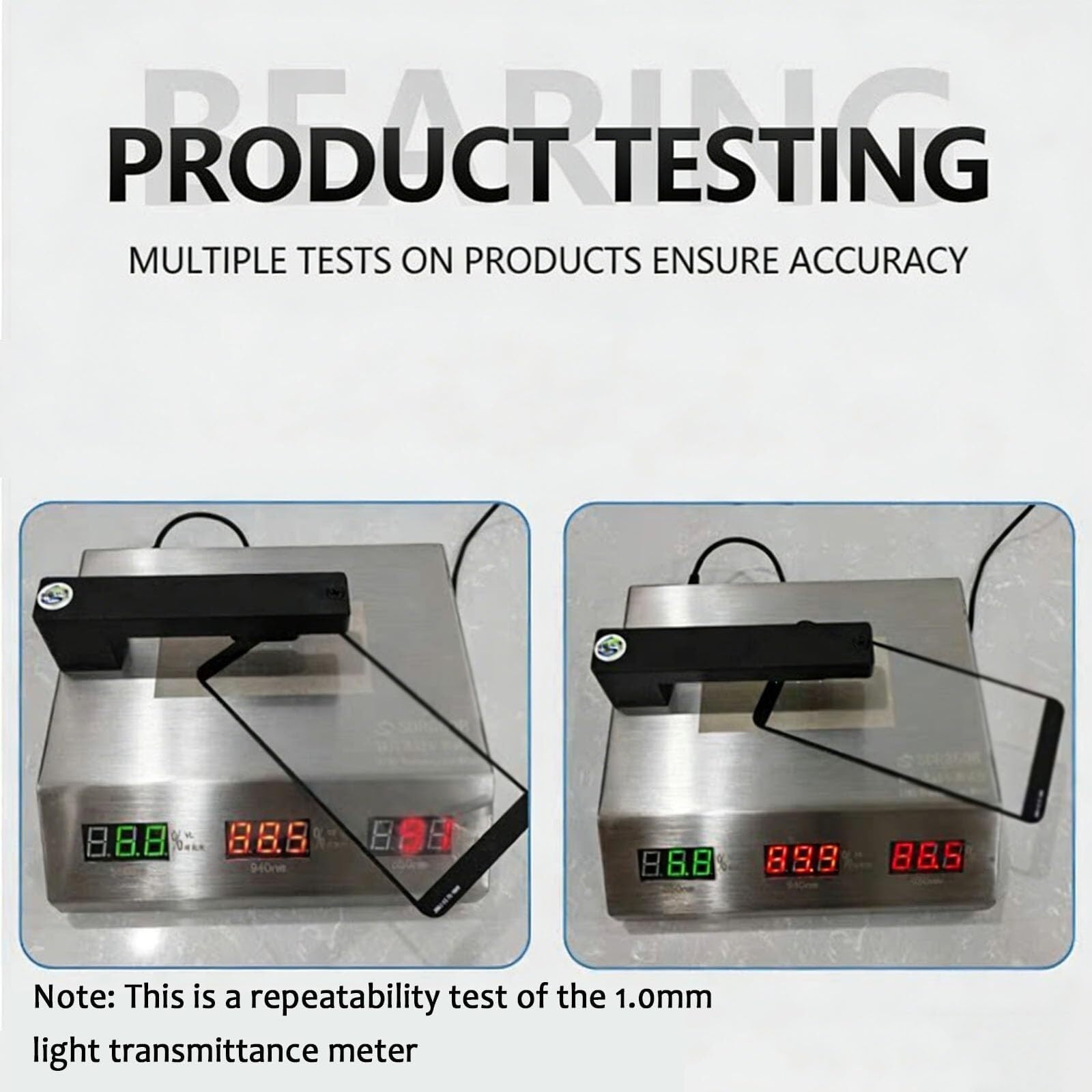 Medidor de transmitancia de lente óptica, probador de tinta de aceite de apertura, detector de transmisión de luz digital preciso para cubierta móvil, control de calidad de componentes electrónicos