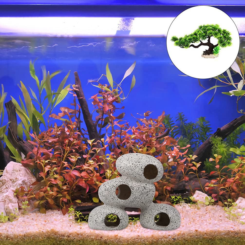 Fake Tree Tank Weekly Monthly Planner Artificial Pine Tree Aquarium Decor - Plastic ...