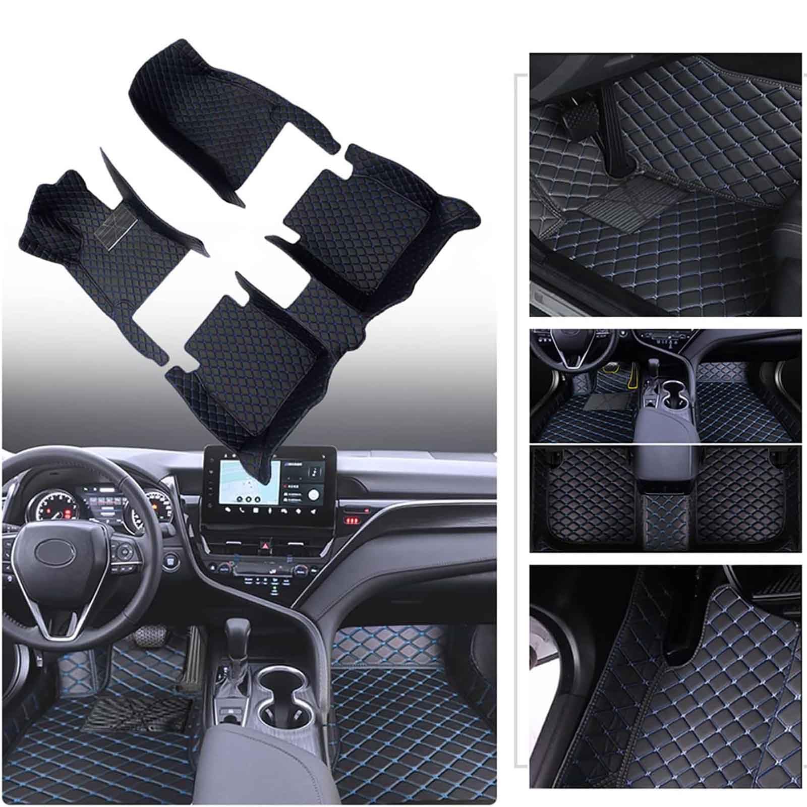 Alfombrillas De Terciopelo Negro Para Hyundai Elantra 2016-2020 – Set De 4 Piezas Impermeables