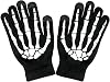 Thick Luminous Skeleton Gloves, Touchscreen Unisex Full Finger Gloves, Halloween Winter Gloves for Cosplay