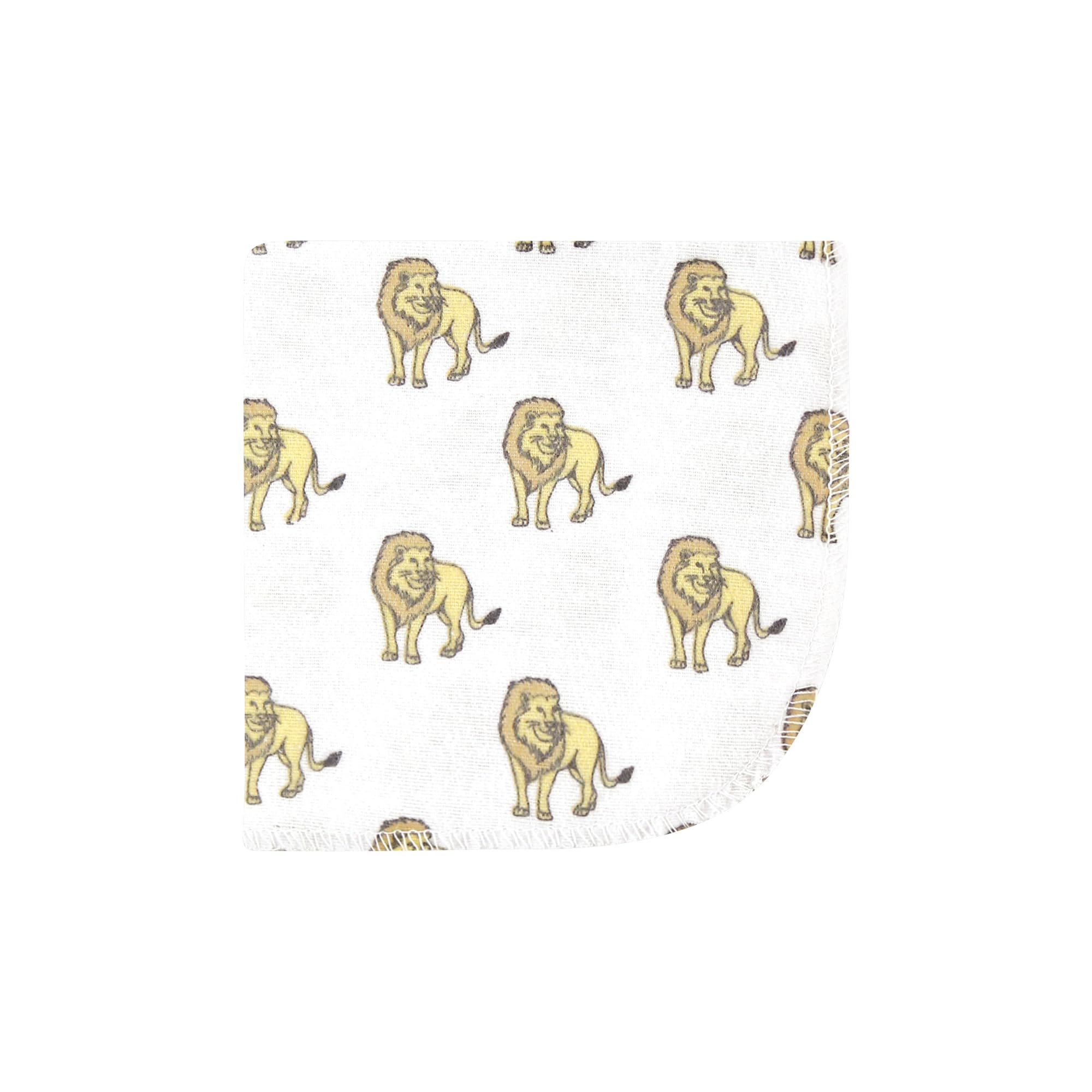 Hudson Baby Unisex Baby Flannel Cotton Washcloths 10-Pack, Neutral Safari World, One Size