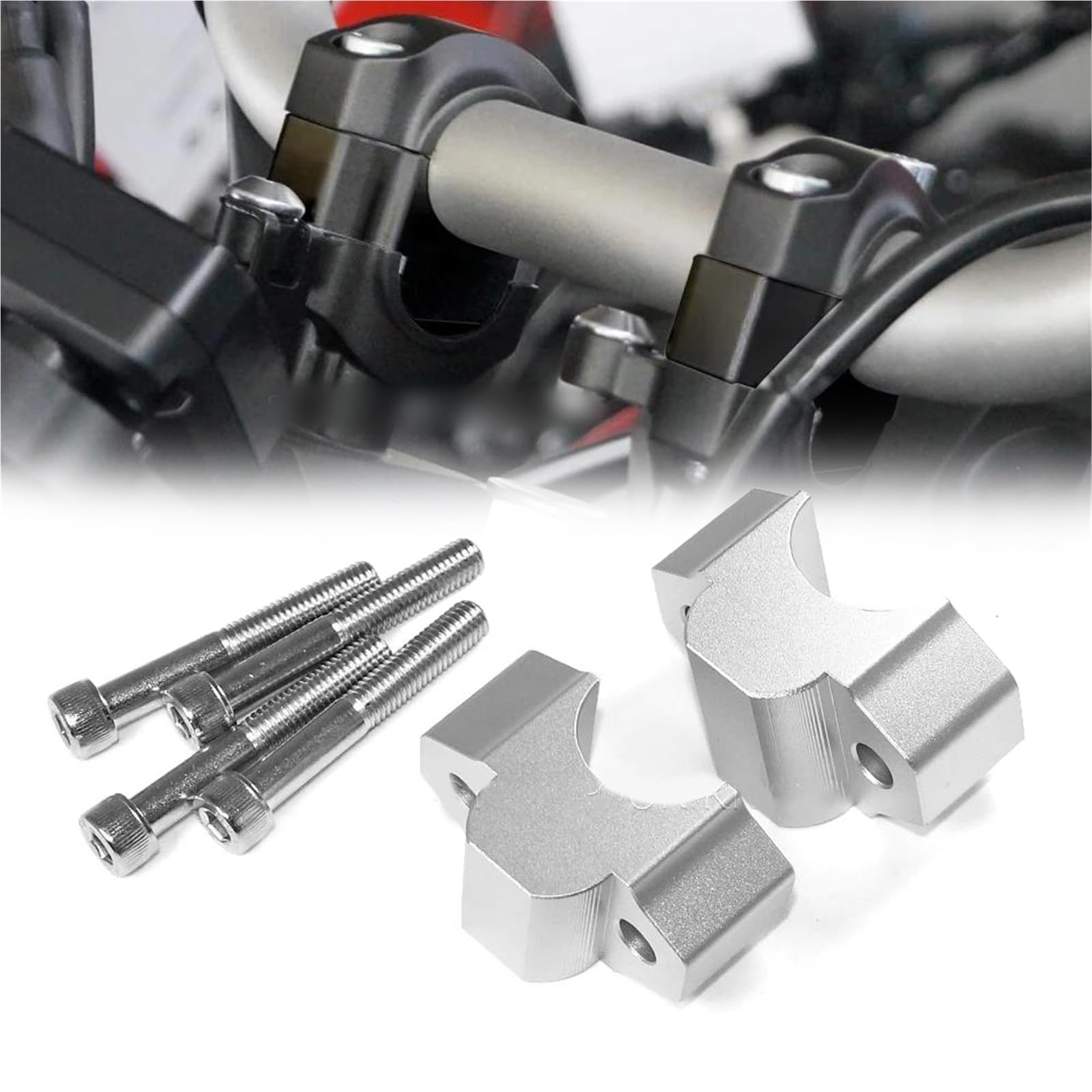 Adaptateur de serrage guidon 28 mm alu CNC pour rehausseur Yamaha XJR 1300