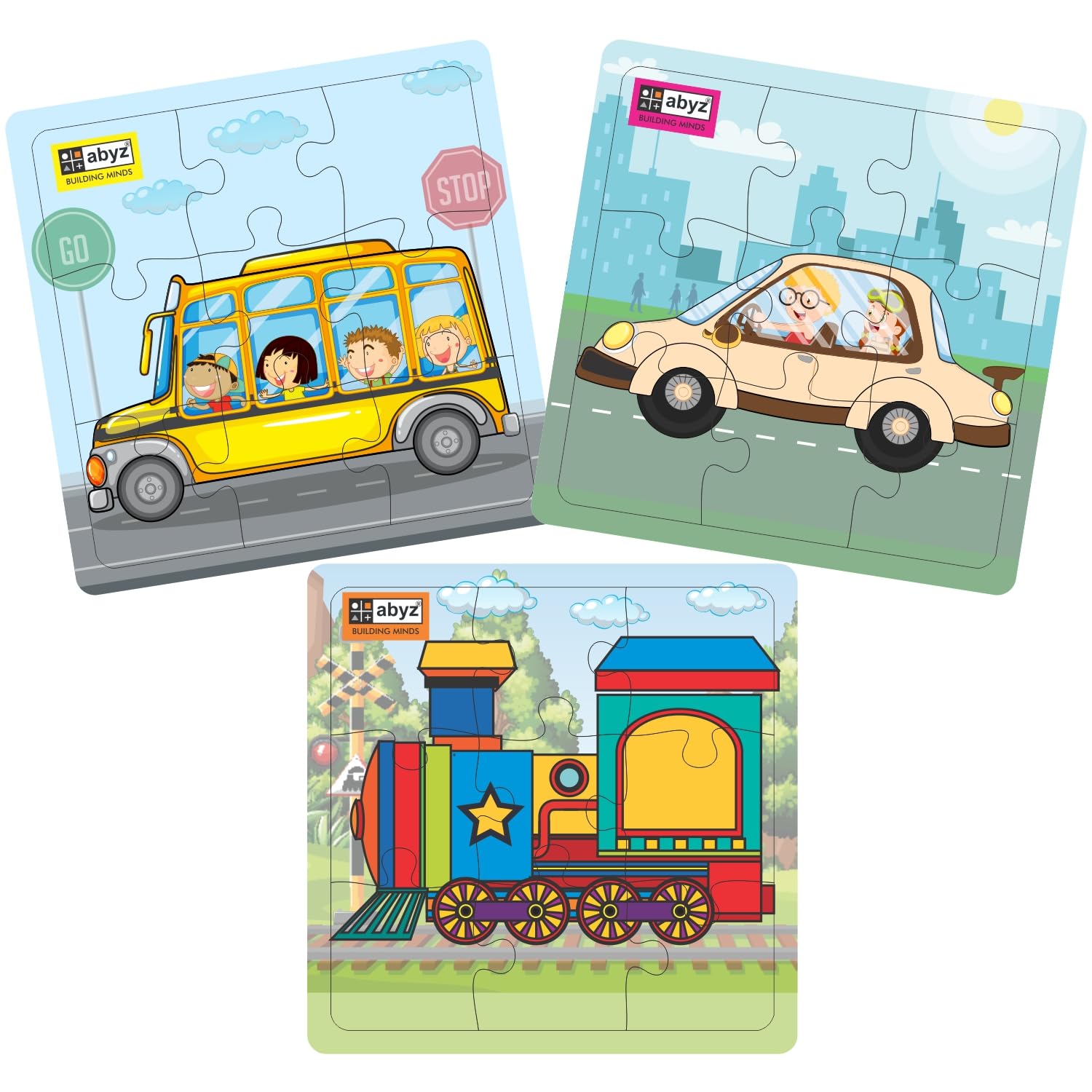 ABYZ Wooden Transport (Bus+Car+Train) Jigsaw Puzzle Games for Kids & Children Paperless Puzzle - 9 Pieces (Set of 3) Age 3+ (B0D3B299CB) Amazon Price History, Amazon Price Tracker
