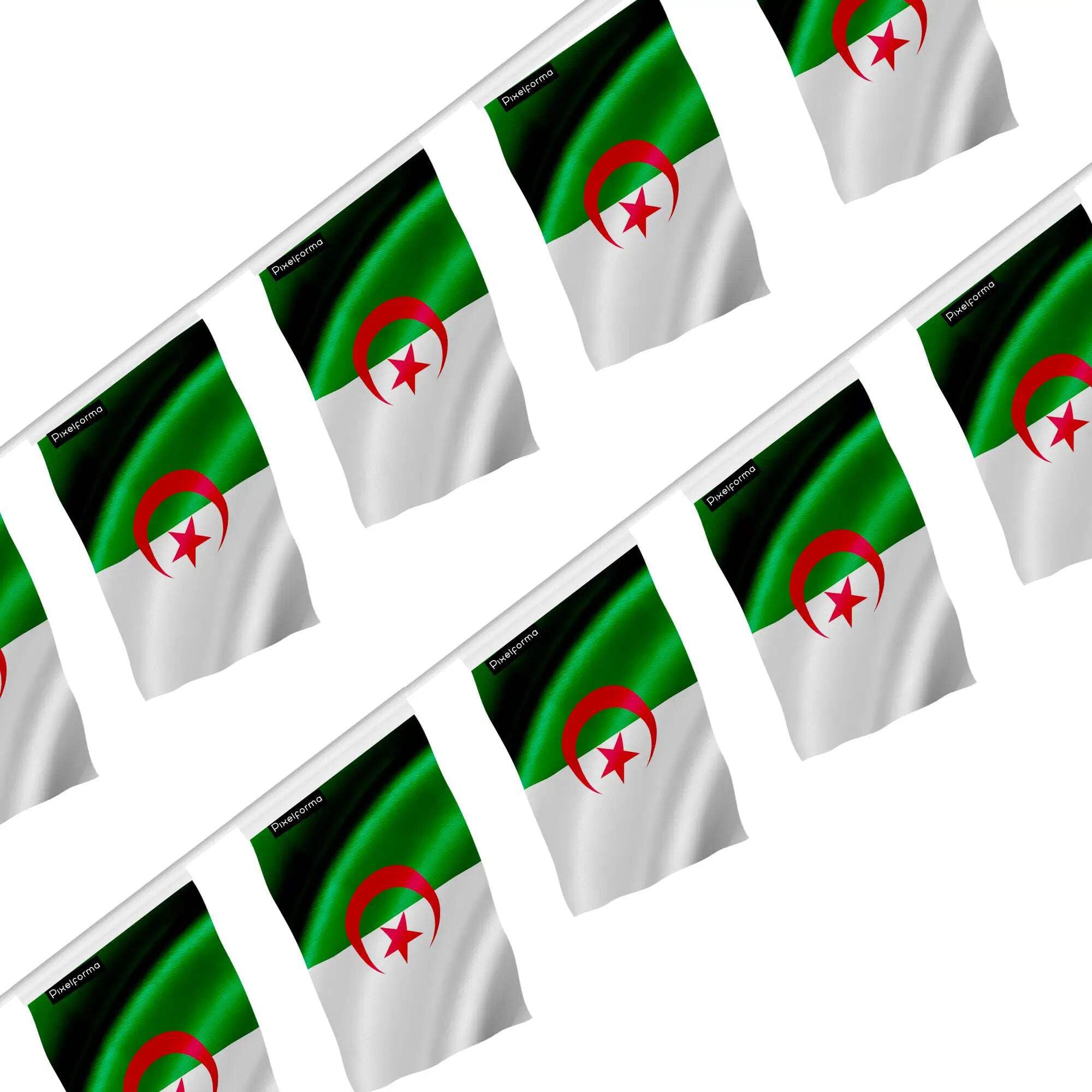 Guirlande drapeau Algérie 50 pièces pas de panique pour décorer la salle