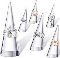 Jetec Clear Acrylic Cone Ring Holder - Elegant Jewelry Display Stand for Rings, Weddings, Showcases & Organization