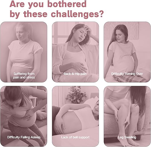 Miniatura 6 de Pregnancy Pillow for Sleeping, Full Body Maternity Pillow with Removable Cover, Detachable U-Shape Pregnancy Body Pillow Support for Head, Back,