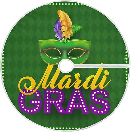 Carnival Mardi Gras Trees Skirts, Soft Christmas Tree Skirt, Under Christmas Tree Decorations, Small Christmas Tree Skirt for 3ft Tree