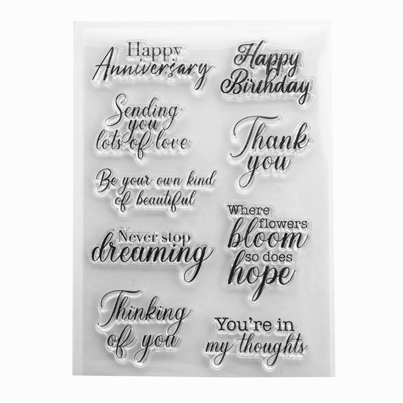 Happy Anniversary Clear Rubber Stamp - Card Making & Scrapbooking