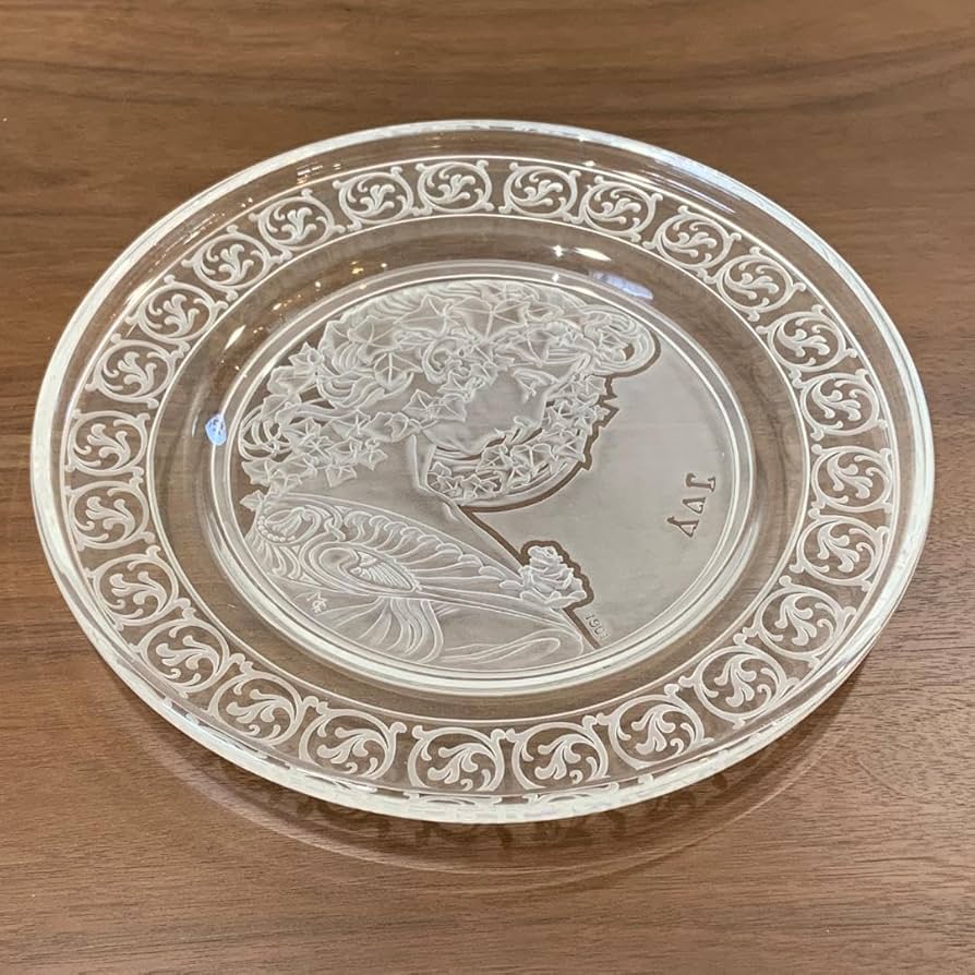 Amazon.co.jp: チェコ製 ボヘミアガラス アルフォンス・ミュシャ