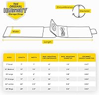 Vista 9 de Correas de almacenamiento resistentes Wrap-It, 33 cm (paquete de 6) - Gancho y bucle organizador de cables de extensión, envoltura de cable, correas