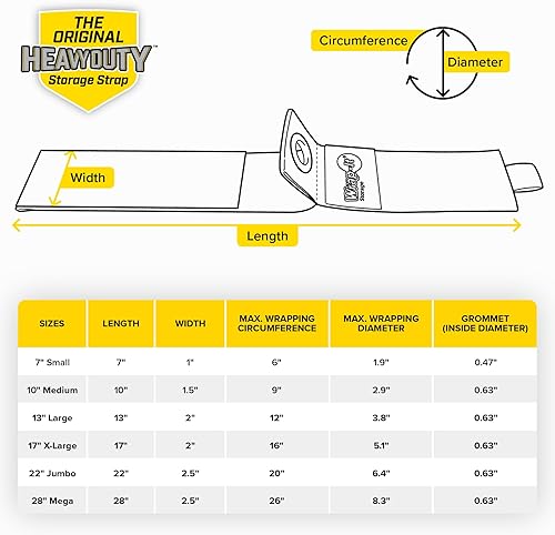 Miniatura 9 de Correas Wrap-It Storage de alta resistencia, paquete de 9 unidades, correas de cable de extensión para almacenamiento y organización en el garaje