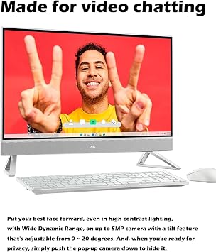 cefesfy Customized Laptop, Dell 27 All-in-One Desktop Computer, Core 7 150U, 27 FHD IPS Touch Display, Windows 11 Home, Wireless KB & Mouse, GeForce MX570A, Wi-Fi 6E, 32/64GB DDR5, 1/2TB SSD
