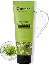 QUENCH BOTANICS Skin Detox Gel Face Wash with Matcha Green Tea Anti-Oxidants | Korean Face Wash for Oily & Acne-Prone Skin | Made in Korea (100ml)