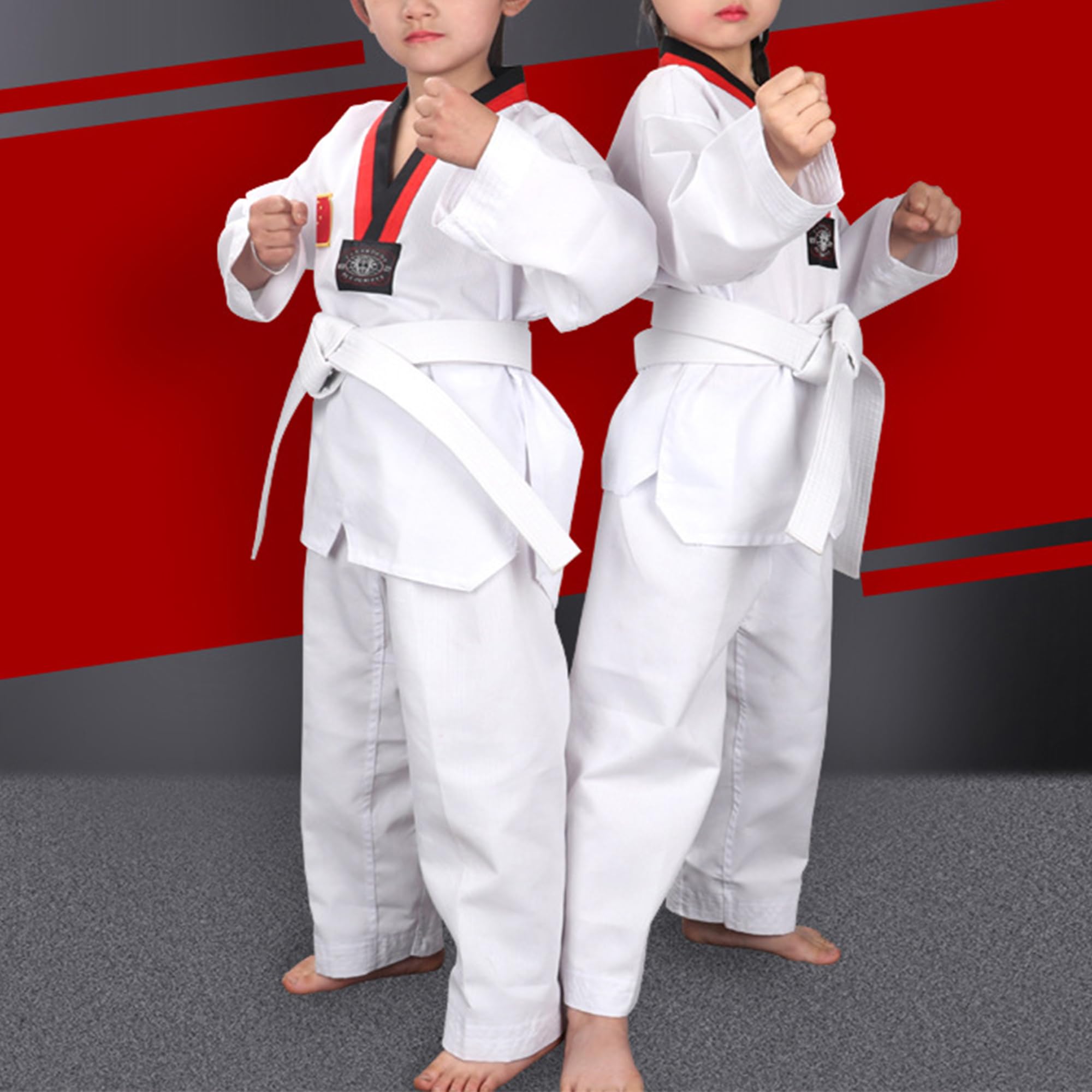 Cinturón Karate Judo Taekwondo Aikido Blanco Tela Gruesa 2 Piezas Artes Marciales