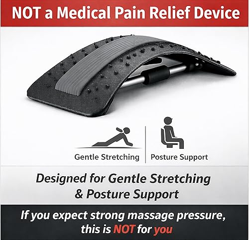 Miniatura 3 de YAJIACLONE Estirador de espalda ajustable para estiramiento de espalda baja, tabla de descompresión espinal manual para uso diario, herramienta de