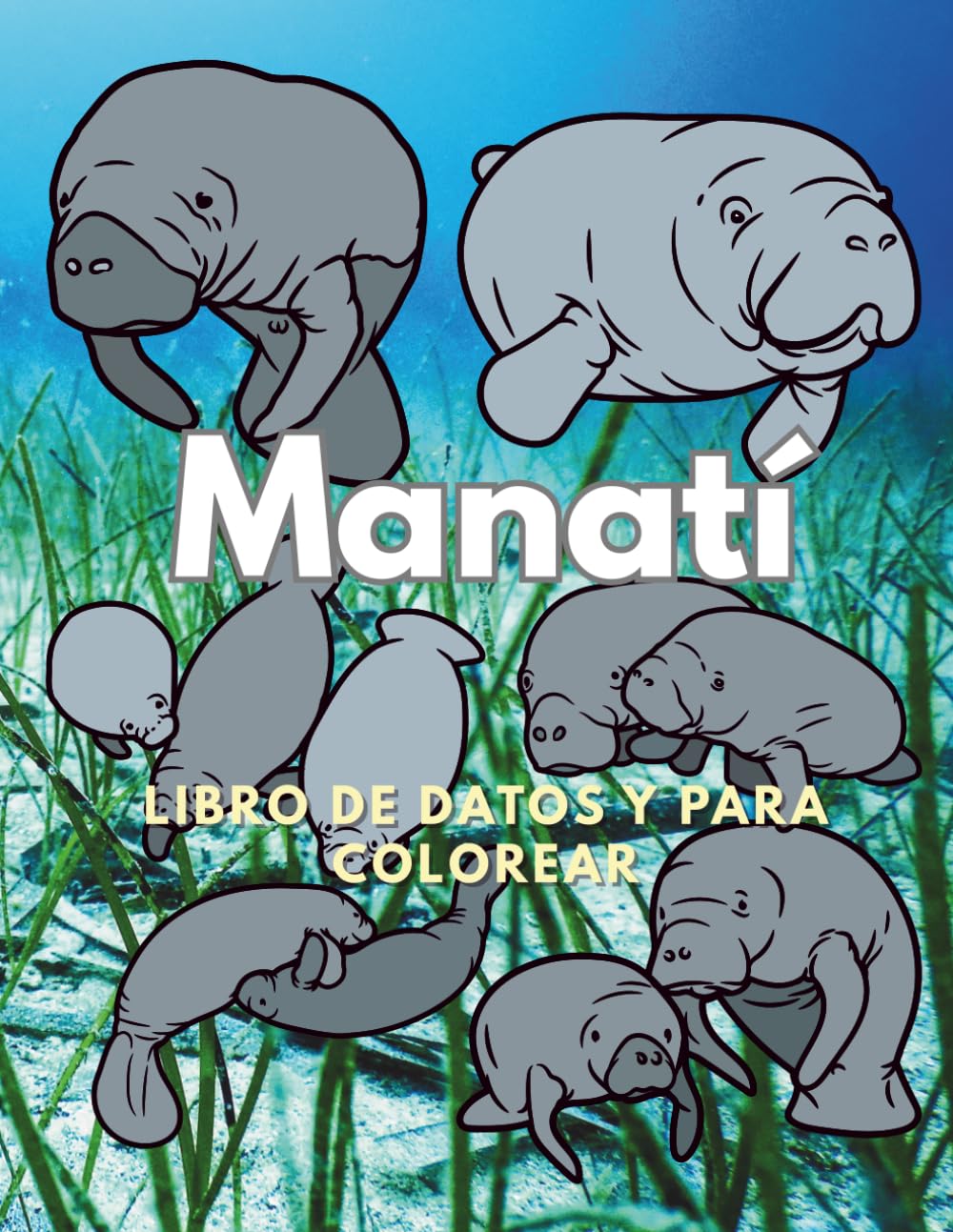 Manatí: Datos y libro para colorear: Libro de actividades para niños de 2 a 16 años