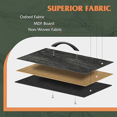 Miniatura 5 de WLIVE Mesita de noche negra, cómoda pequeña con 2 cajones y parte superior de madera, mesita de noche con cubos de tela, mesa auxiliar para