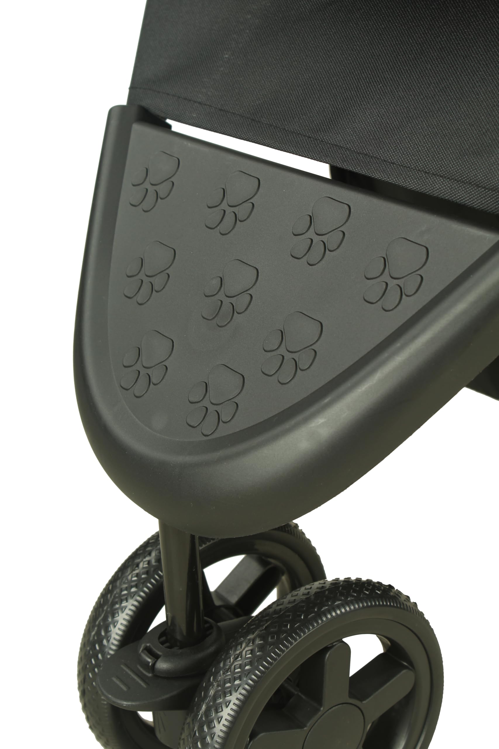 Hundebuggy Pepper Schwarz – Dreirad-Hundewagen klappbar mit Aluminiumgestell, bis 15 kg, für Hund und Katze