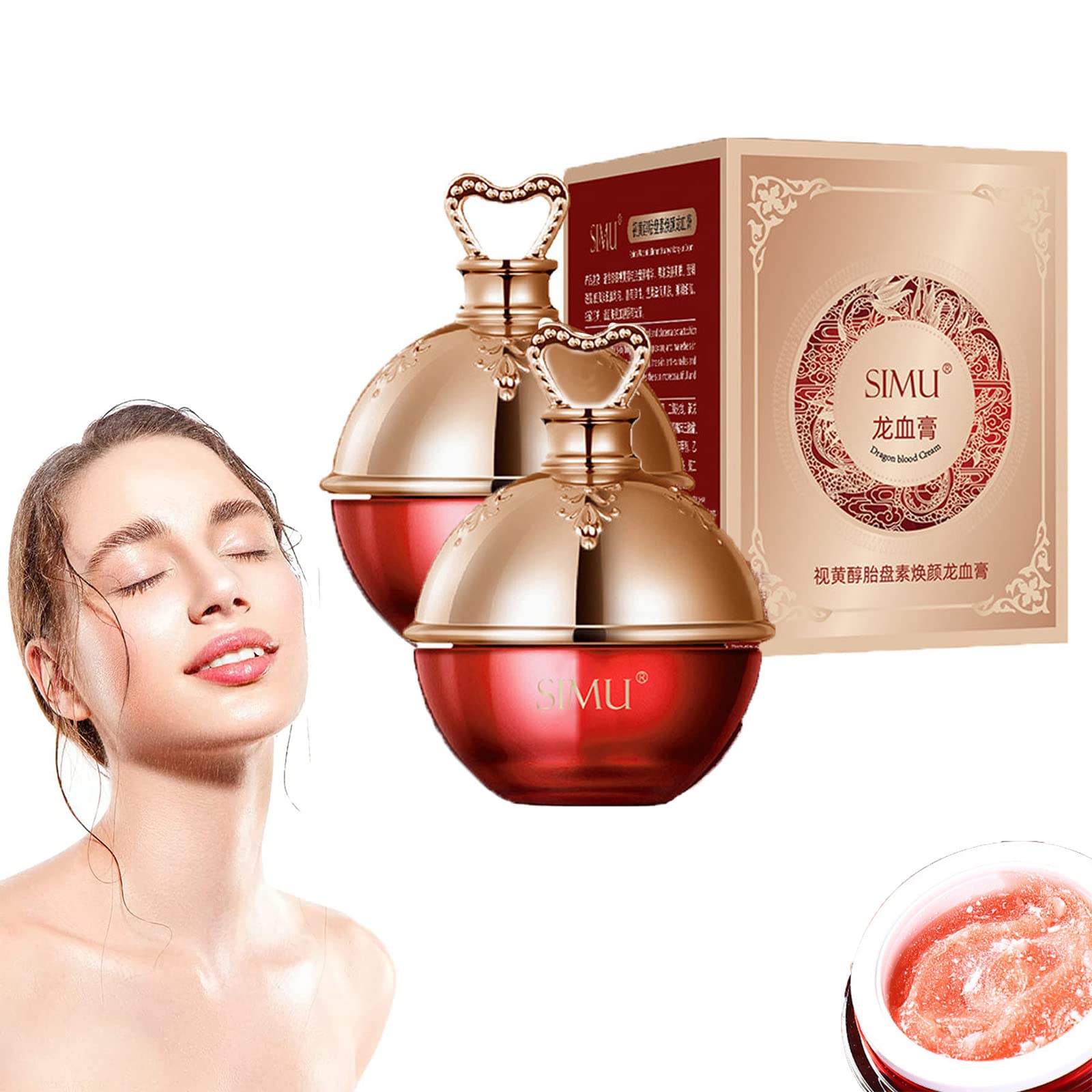 Retinol Placenta Royal Dragon Blood Cream, 15g Dragon Blood Face Cream, Retinol Firming Cream for Face, Retinol Cream For Face Anti Wrinkle Moisturizer, Retinol Placenta Dragon Blood Cream (2PCS)