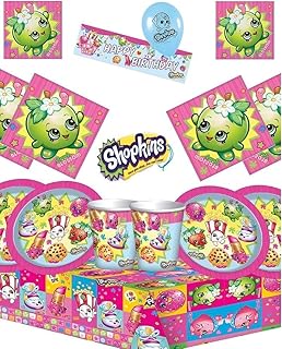 SHOPKINS Akcesoria imprezowe kompletne zestawy dla 8 16 24 32 gości (zestaw dla 24 gości)