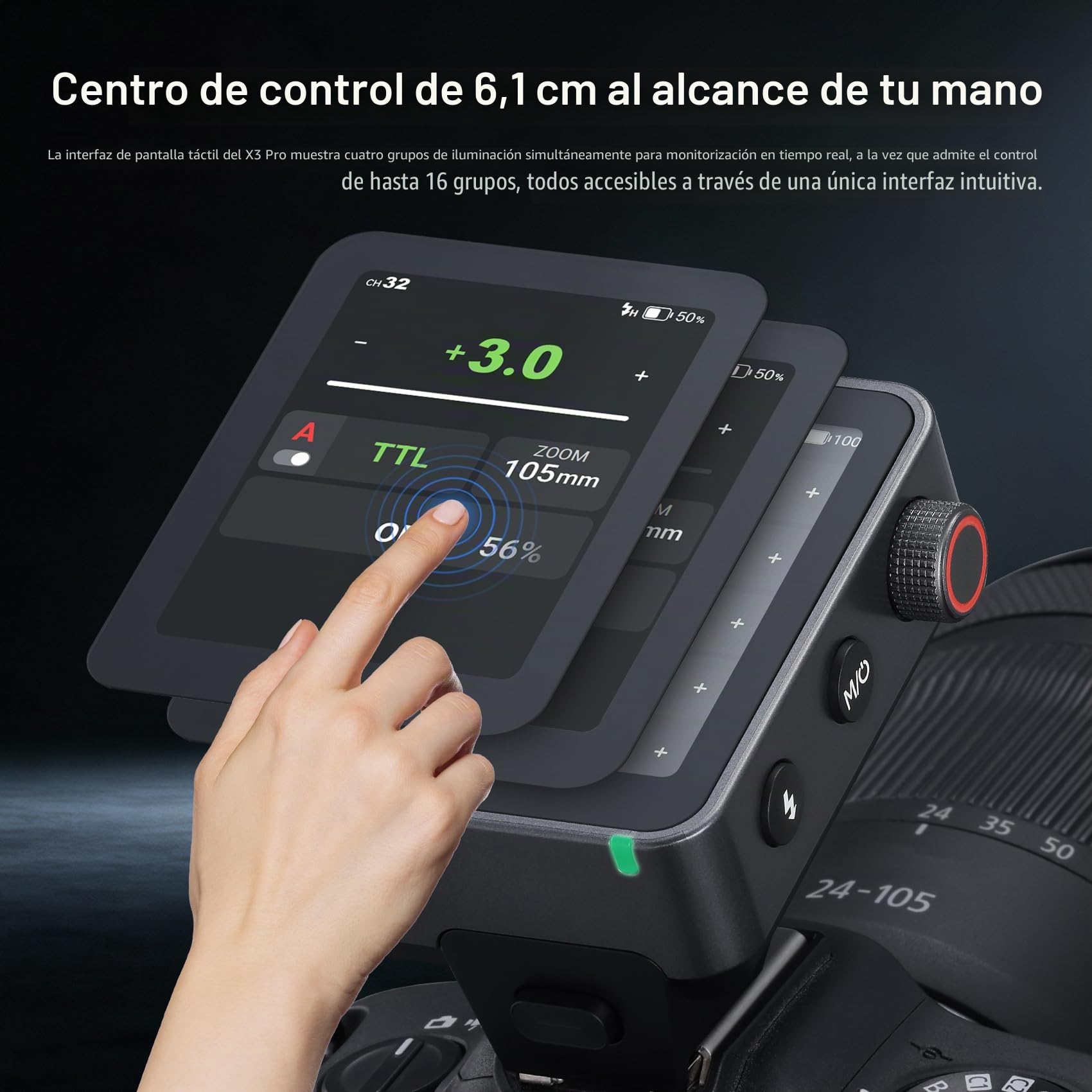Godox X3 Pro N X3PRO-N Disparador Flash TTL Inalámbrico para Nikon, Sistema 2.4GHz X, Bluetooth & App Control, Pantalla Táctil, HSS, Shutter Control, Carga Rápida USB-C para Nikon Cámara