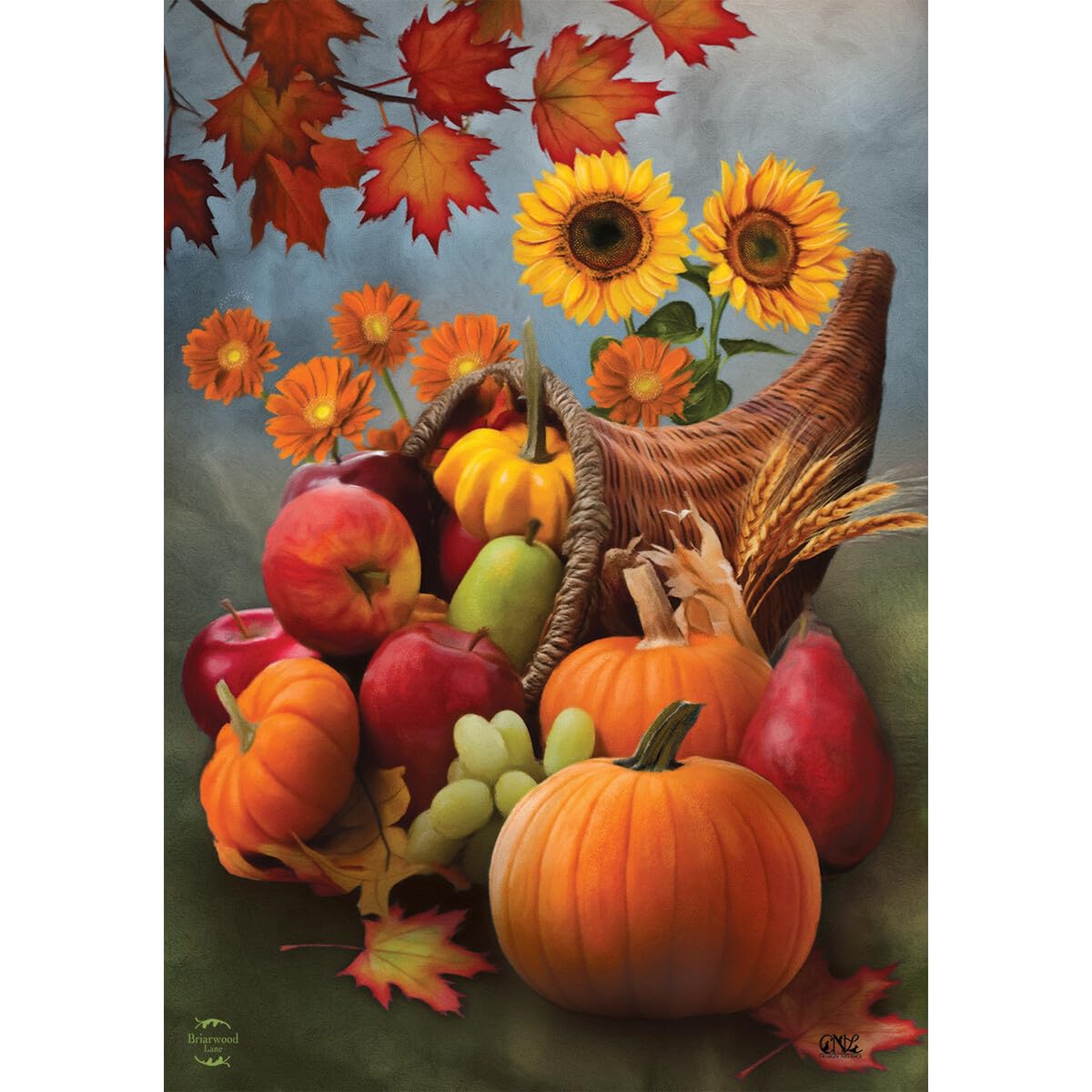 Briarwood Lane Fall Thanksgiving Garden Flag 12x18 For Outdoor Bountiful Cornucopia Autumn For Thanksgiving Garden Flag Flags For Outside