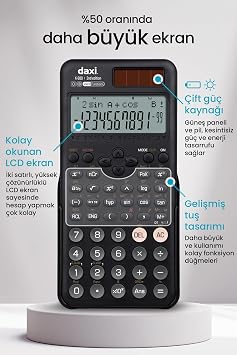 Daxi X-800 NEW GENERATION 240 FUNCTIONAL SCIENTIFIC CALCULATOR (Black)