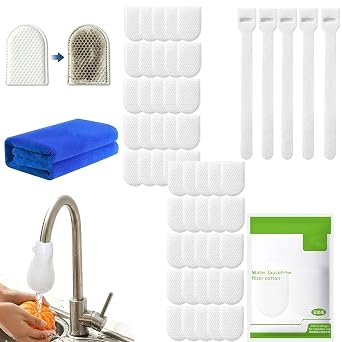 2026 New Faucet Filter Cotton Bag, 10/20/30/50/100Pcs Faucet Filter Bag for Filtering tap Water, Cotton Filter Bag for Faucet, Kitchen Sink 50PCS