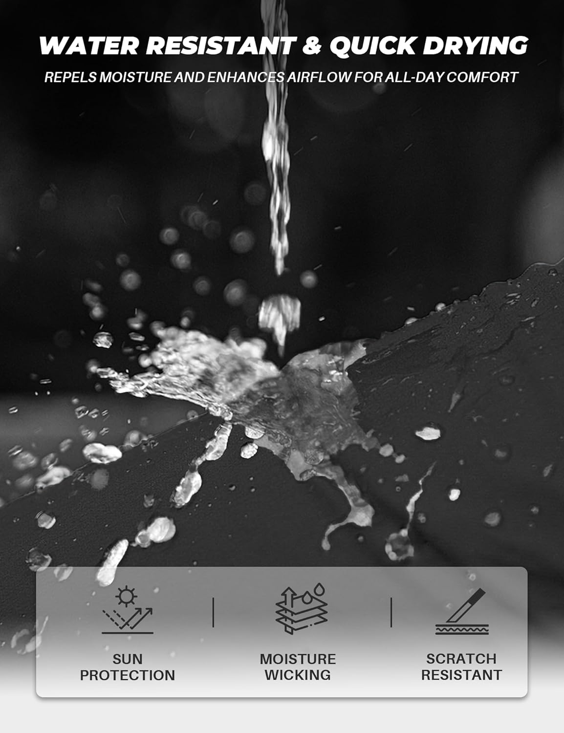 MOURCE Hiking Pants Men Quick Dry - Water Resistant Lightweight Cargo Pants for Men 7 Pockets Outdoor Travel Climbing - Image 3