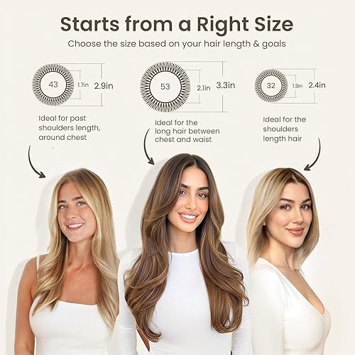 Miniatura 2 de AIMIKE - Cepillo redondo de cerámica nanotérmica y tecnología iónica cepillo de barril redondo con cerdas de jabalí mejora la textura para el secado