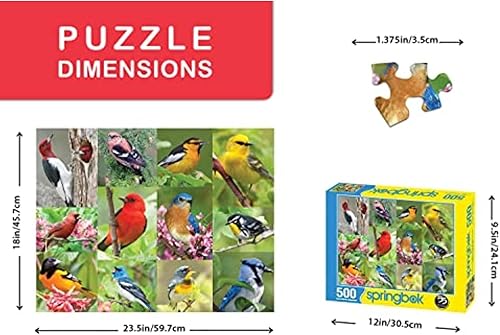 Miniatura 3 de Springbok Birds of a Feather - Rompecabezas de 500 piezas para adultos con un collage de fotos de coloridos pájaros americanos