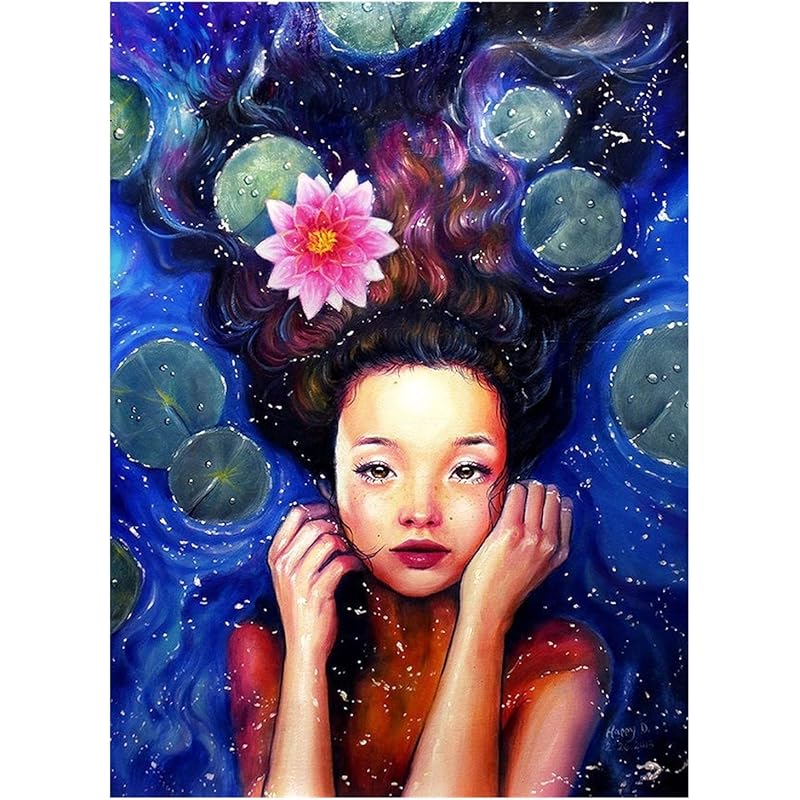 Frame DIY Painting by Numbers Female Modern Wall Art