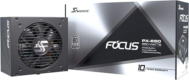 Seasonic FOCUS PX-650 Fully Modular PC Power Supply 80PLUS Platinum 650 Watt
